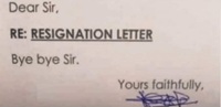 short resignation